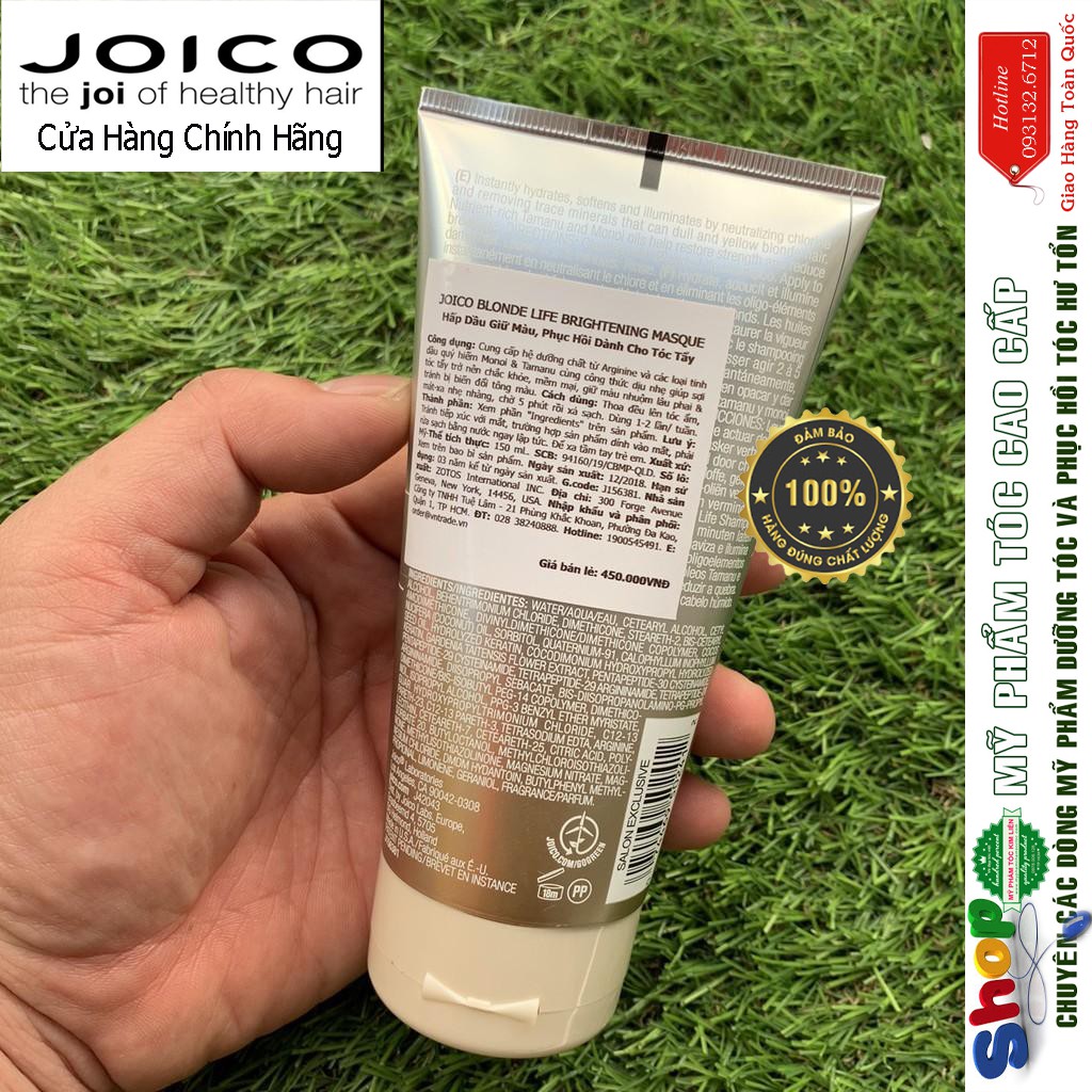 [Joico-USA] Hấp dầu dành cho tóc tẩy JOICO Blonde Life Brightening Masque 150ml