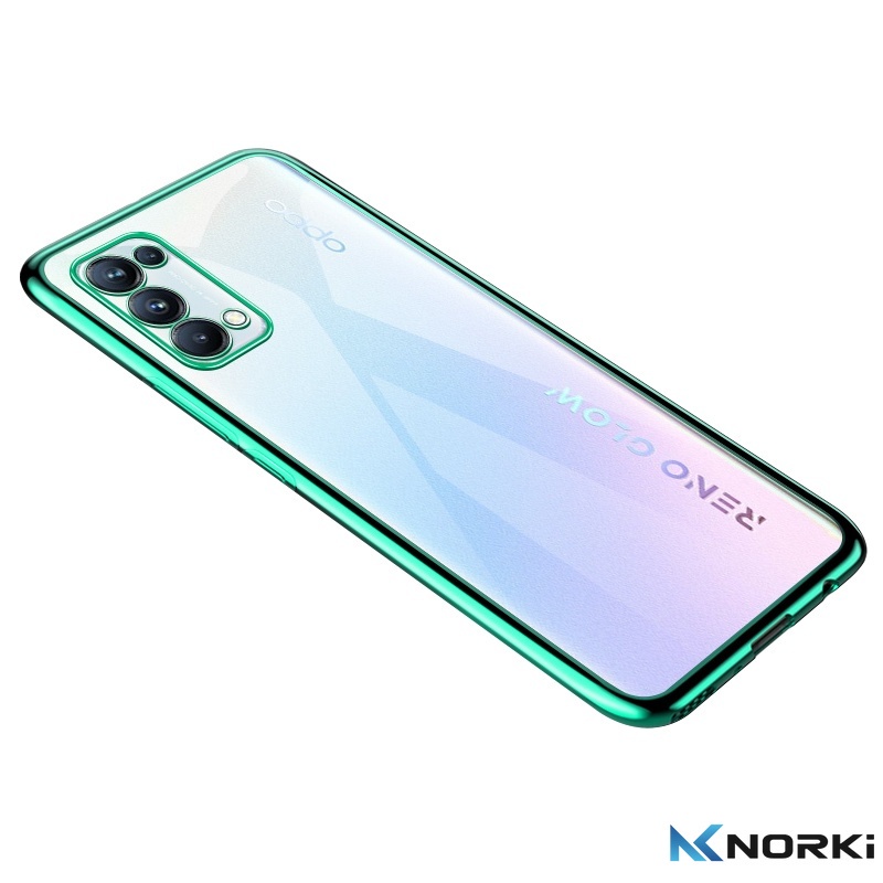 Ốp Điện Thoại TPU Mềm Siêu Mỏng Trong Suốt Mạ Viền Cho OPPO Reno 5 5Z 5Pro Reno 4F Reno 2 2F 2Z Reno 3 4G