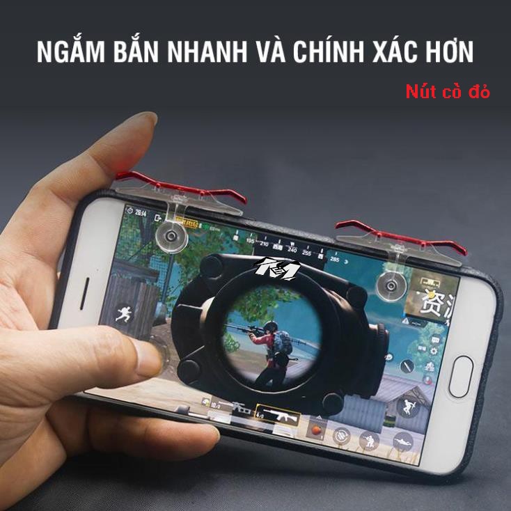 Phụ kiện chơi game ff ,pubg,nút chơi game mobile phiên bản giới hạn v5.0 chuẩn console gaming tặng bao tay chống mồ hôi