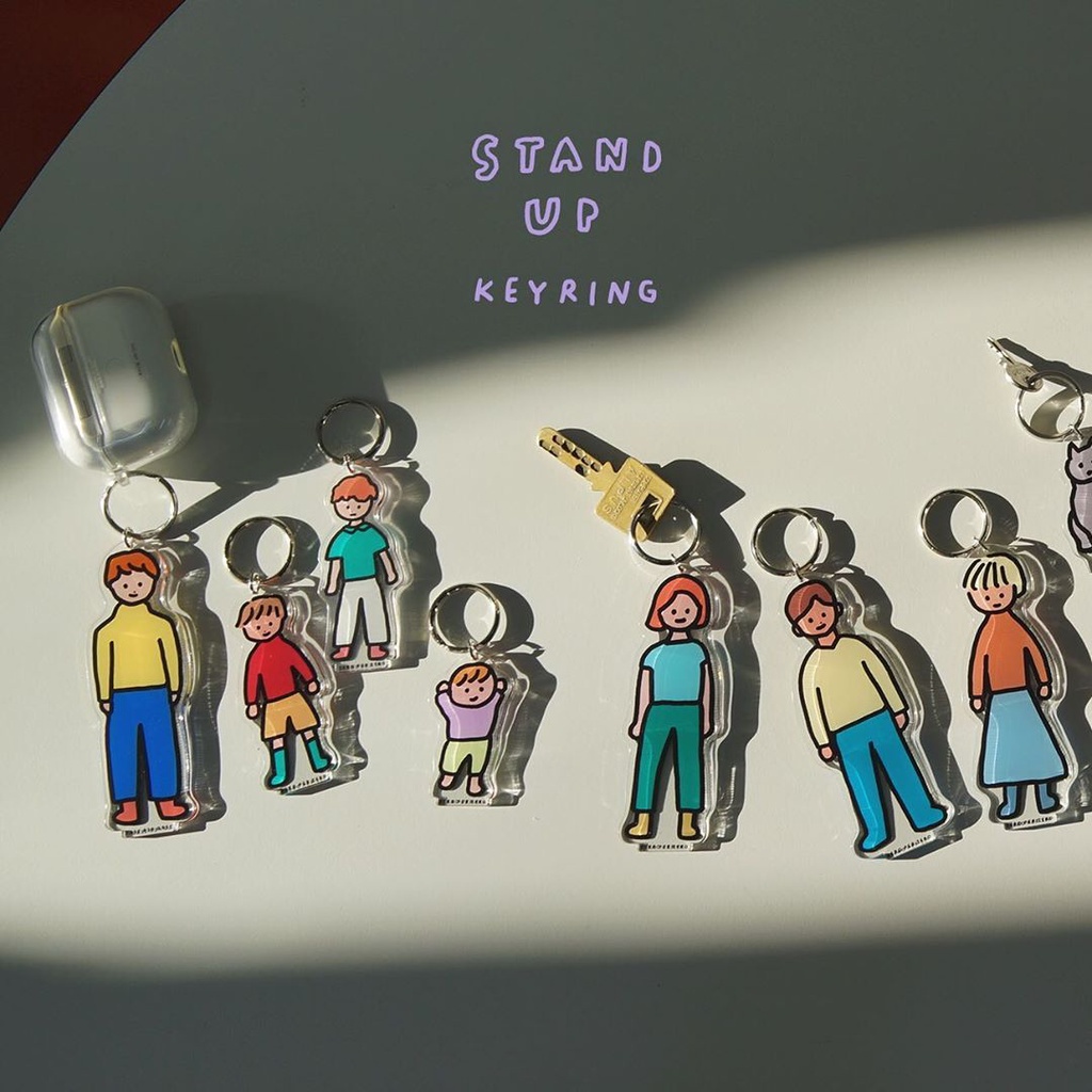 Móc Khóa Phong Cách Hàn Quốc Gia Đình Độc Đáo