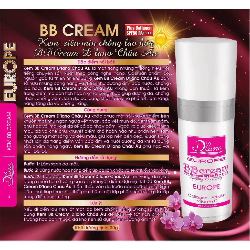 BB Cream D'lano Châu Âu | BigBuy360 - bigbuy360.vn