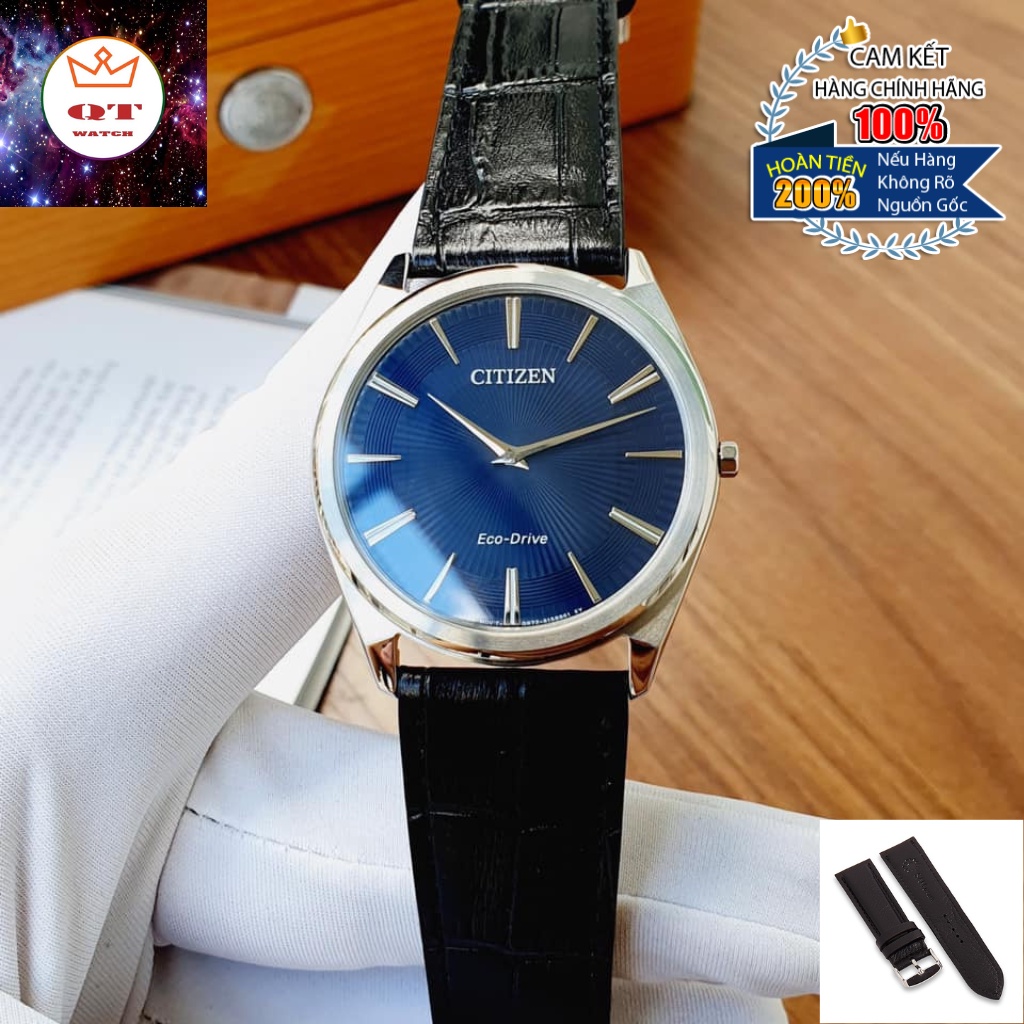 Đồng Hồ Nam CITIZEN ECO-DRIVE Ultra Slim Stiletto AR3070-04L Chính Hãng Tặng Dây Da Cao Cấp