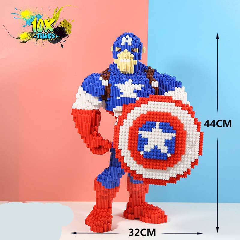 (size 55cm) mô hình lắp ráp 3d siêu nhân maver iron man người nhện quà tặng sinh nhật bạn trai, đồ decor