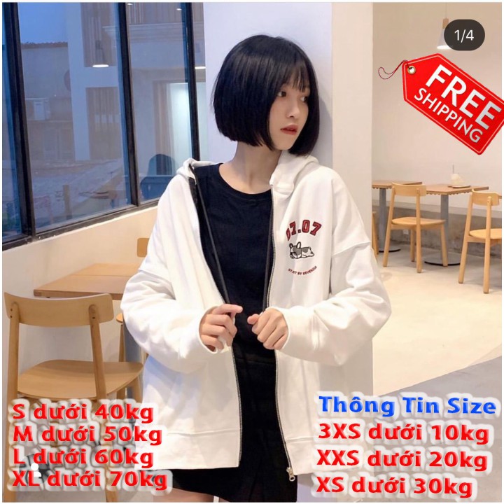 [Freeship] Áo khoác thun nỉ nam nữ form rộng có dây kéo 0707 | BigBuy360 - bigbuy360.vn