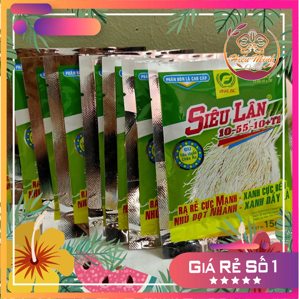 Siêu Lân Xanh 10-55-10 TE  Phân bón Sắt là thuốc, Hoa Lan loại TỐT, làm cho cây cảnh và hạt giống, Bền, Đẹp, Xanh