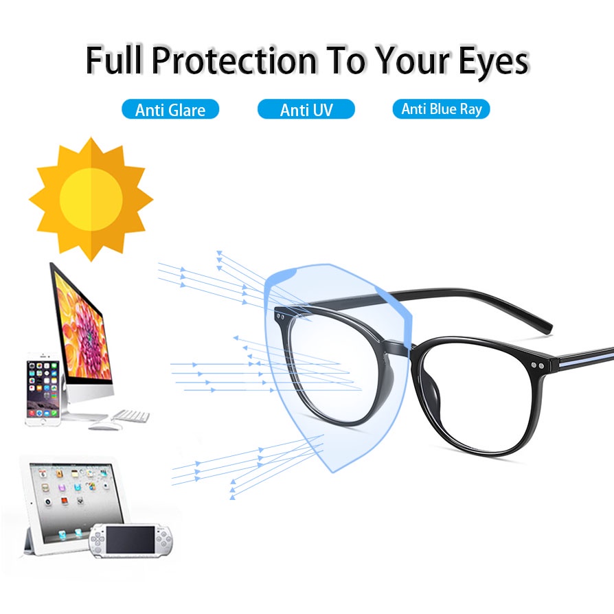 Mắt kiếng Viendo gọng nhựa dẻo tròng đổi màu chống tia xanh UV hợp thời trang
