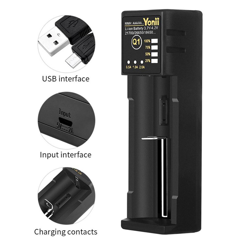 Bộ Sạc Pin 18650 26650 Usb Thông Minh Aa Aaa 2700