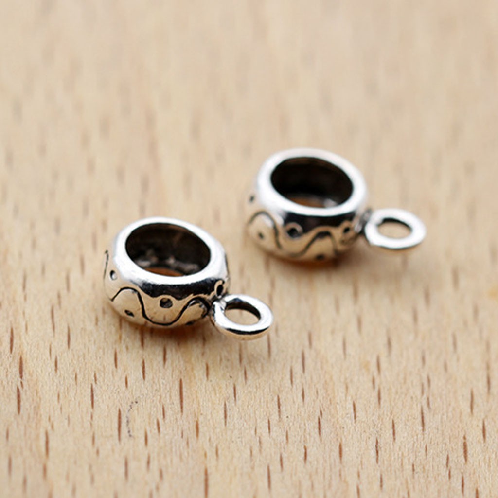 Phụ kiện Charm bạc Mặt khóa dây treo