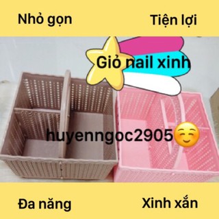 Giỏ nails 3 ngăn xinh xắn, nhỏ gọn, tiện lợi