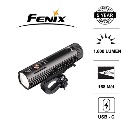 Đèn xe đạp FENIX BC26R sáng 1600 lm chiếu xa 168m pin 21700 5000mAh sạc USB type C