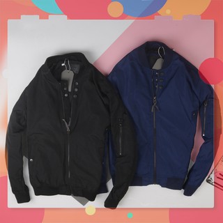 Áo khoác gió nam Bomber vnxk all saints  trơn màu xuất dư