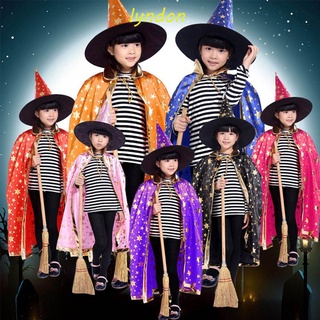 Áo choàng và nón hóa trang phù thủy lễ halloween cho bé