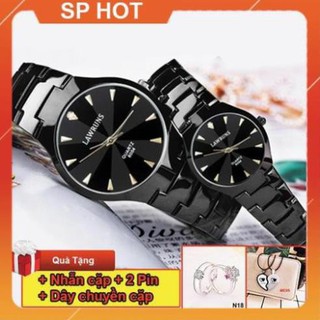 Đồng Hồ Cặp Đôi Lawruns Dây Đá Chống Nước