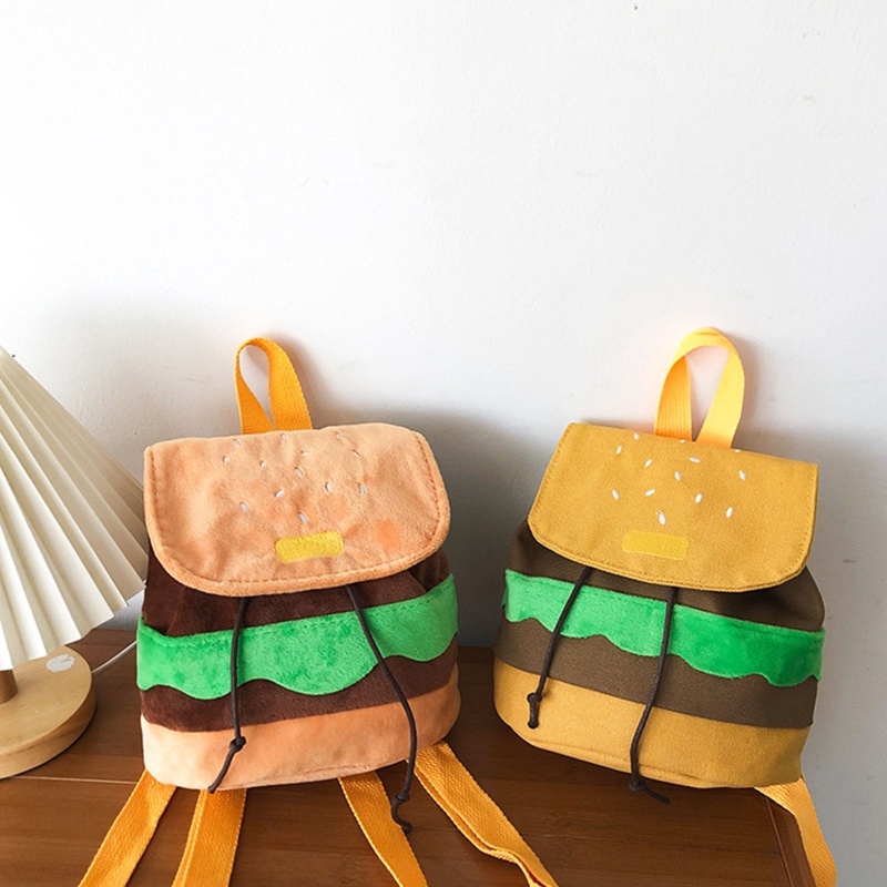 Ba Lô Rút Dây Hình Hamburger Dễ Thương Cho Nữ