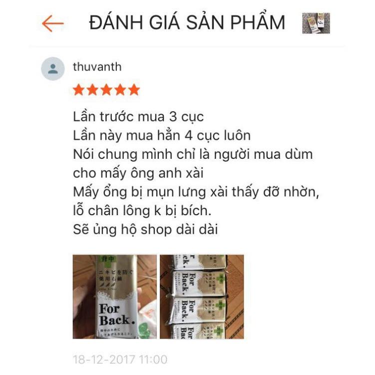 Xà Phòng Mụn Lưng For Back Pelican Nhật 135gr - Xà Bông Giảm Mụn Body Chỉ Sau 14 Ngày