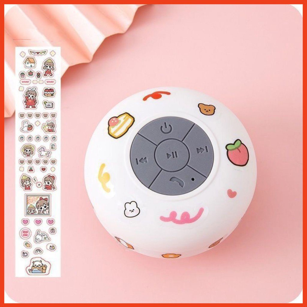 Loa Bluetooth Chống Nước FREESHIP Loa Mini Không Dây Gắn Tường, Nhà Tắm tặng kèm miếng dán Sticker Cute