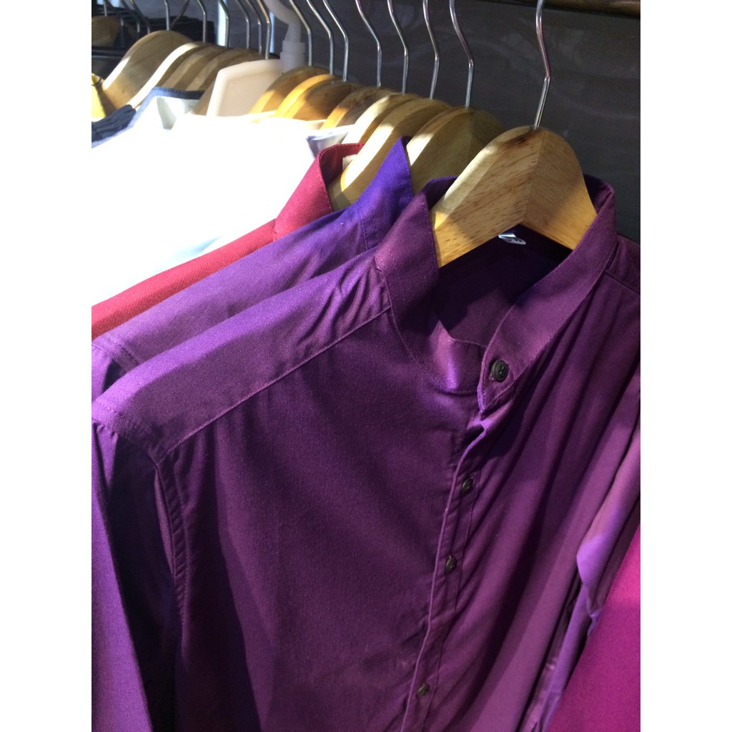 Áo Sơ Mi Nam FIGTREE Màu Tím Than Xmen