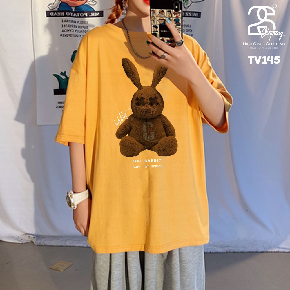 Áo Thun Tay Lỡ 2s Clothing Áo Phông Bad Rabbit Unisex Nam Nữ Cotton Oversize Form Rộng Ulzzang hình thỏ Nelly TV145