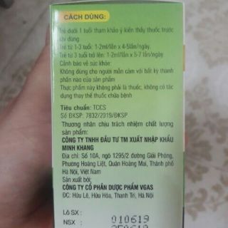 Cao ho minh khang ( tri ho khan ho gió ho có đờm,)