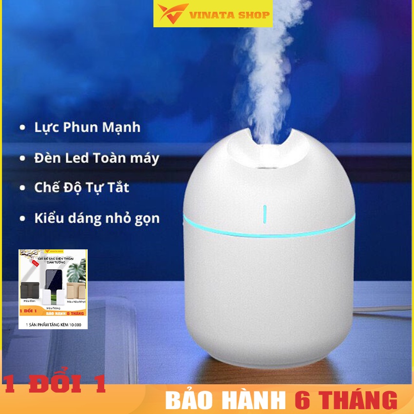 Máy Xông Tinh Dầu + Máy Phun Sương Tạo Độ Ẩm 250ml + TẶNG KÈM KỆ ĐIỆN THOẠI 10.000đ khuếch tán hương thơm + đèn led