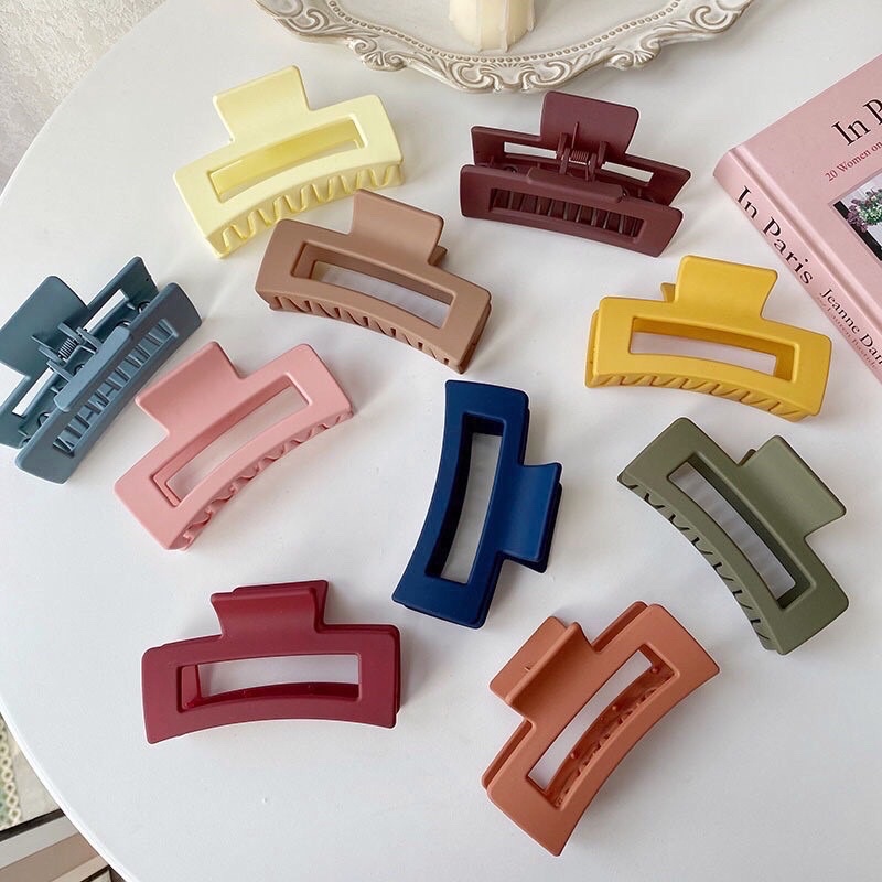Kẹp tóc nhựa nhám Hàn Quốc