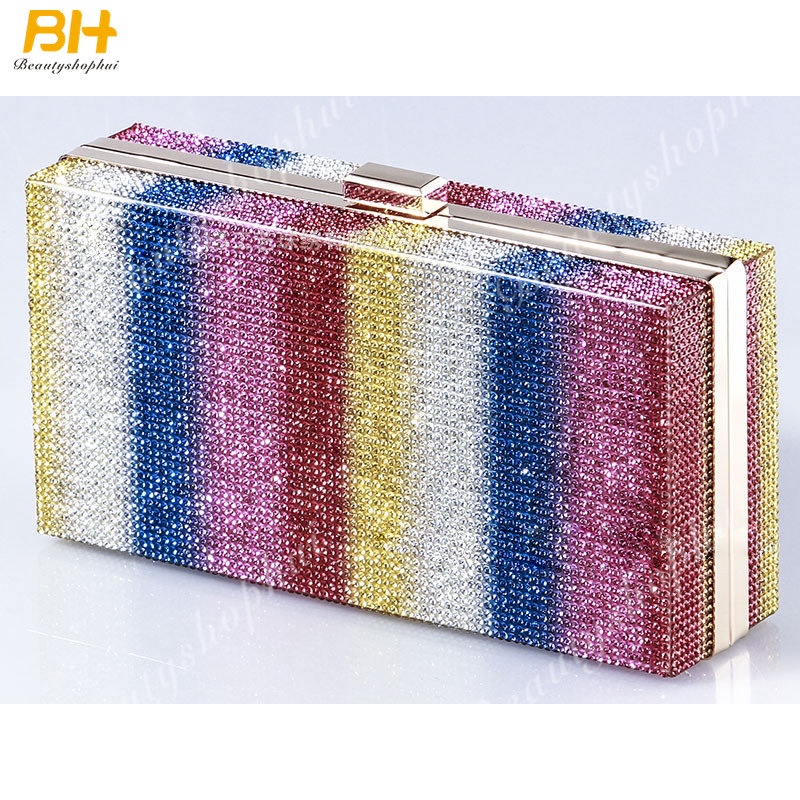 Ví Cầm Tay Dự Tiệc Thiết Kế Mới Đính Đá Cao Cấp Thời Trang Theo Phong Cách Âu Mỹ Cho Nữ