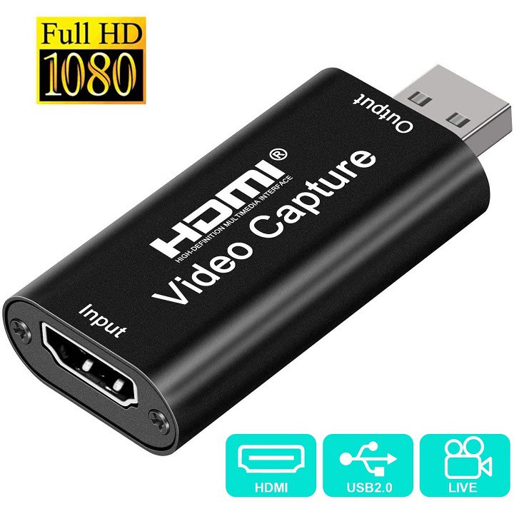 Đầu chuyển HDMI vào laptop, pc qua cổng USB, Video capture - Đầu ghi hình HDMI