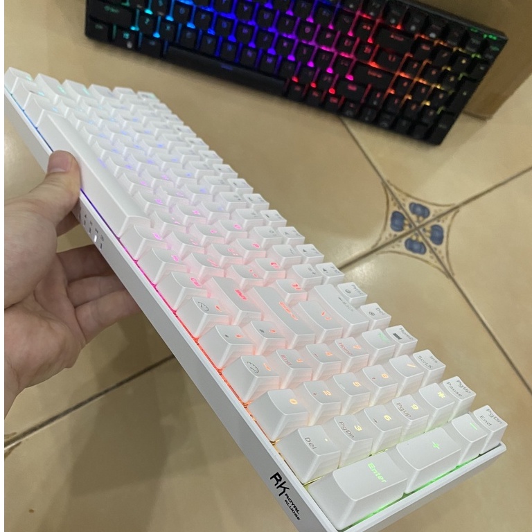 Bàn phím cơ RK ROYAL KLUDGE RK100 RGB kết nối 3 chế độ 2.4G không dây / Bluetooth / có dây RGB, 100 phím cho Win / Mac