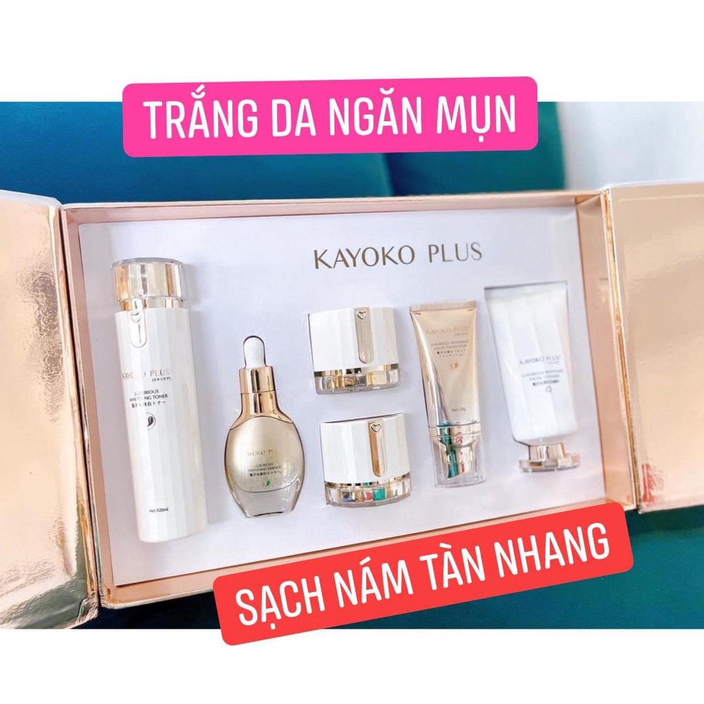 Bộ Mỹ Phẩm Cao Cấp Kayoko Plus 6in1 Chính Hãng Dưỡng Trắng Da Chuyên Sâu