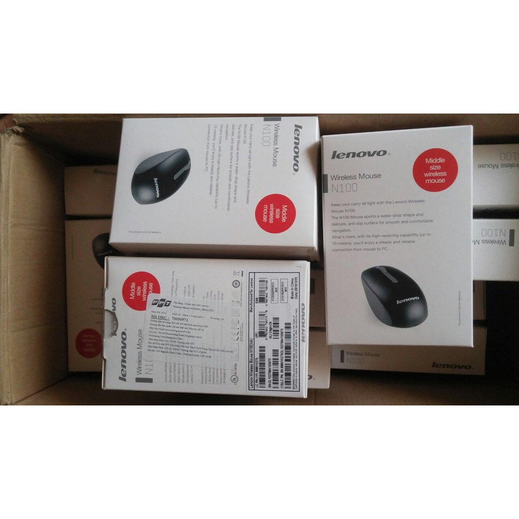 CHUỘT KHÔNG DÂY LENOVO N100 – CHÍNH HÃNG FPT PHÂN PHỐI