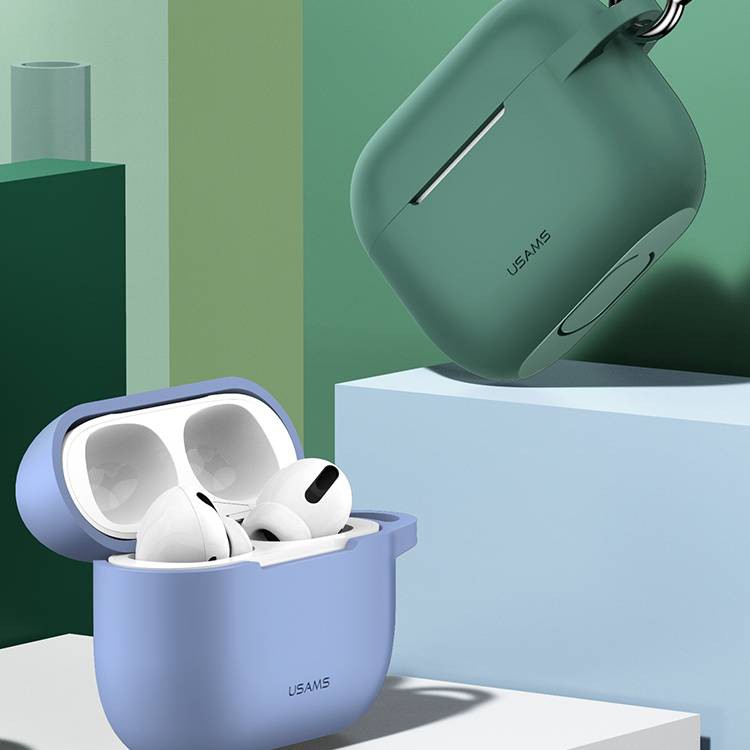 Bao case chống sốc silicon cho tai nghe Apple Airpods Pro hiệu Usams BH568 - Hàng chính hãng