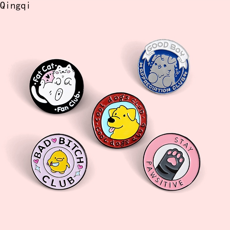 Huy hiệu cài áo Miss Zoe kim loại mặt tròn in họa tiết hoạt hình đáng yêu