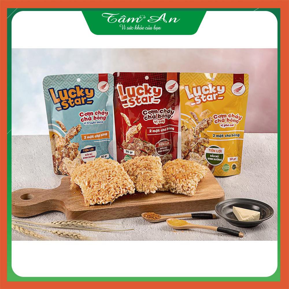 [Mã 267FMCGSALE giảm 8% đơn 500K] {TÂM AN} CƠM CHÁY CHÀ BÔNG LUCKY STAR VỊ TRUYỀN THỐNG - gói 50g | BigBuy360 - bigbuy360.vn