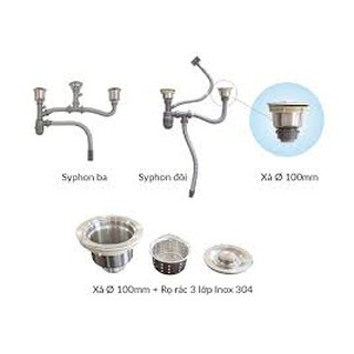 Mua Bộ xi phông ống xả chậu rửa bát 2 ngăn
