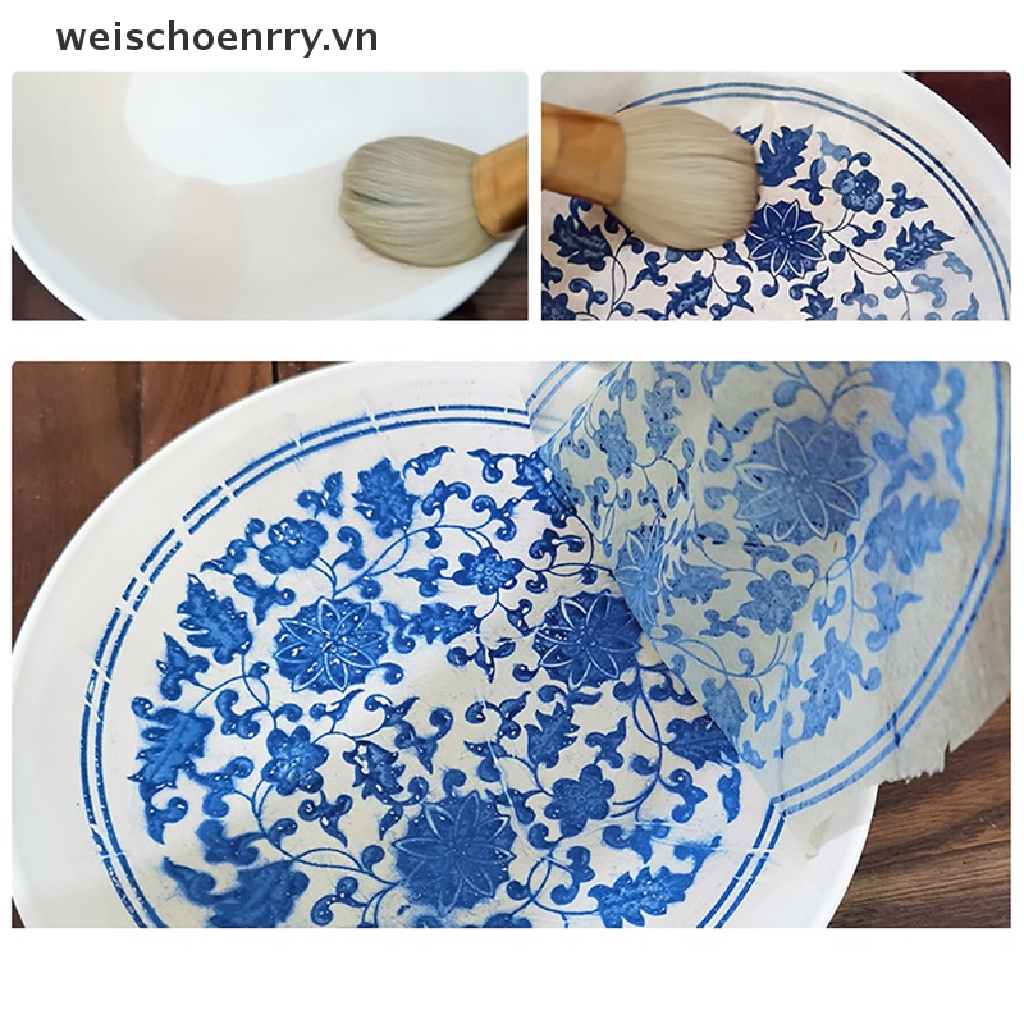 【WW】 Ceramic Clay Transfer Paper Underglaze Decal Paper Jingdezhen Blue and White .