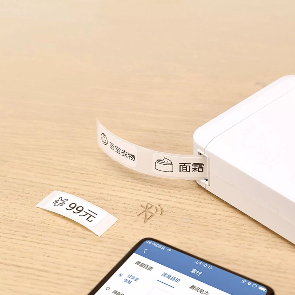 D110 Máy in tem nhãn mã vạch mini bluetooth dùng in mã code, tên nhãn sản phẩm | BigBuy360 - bigbuy360.vn