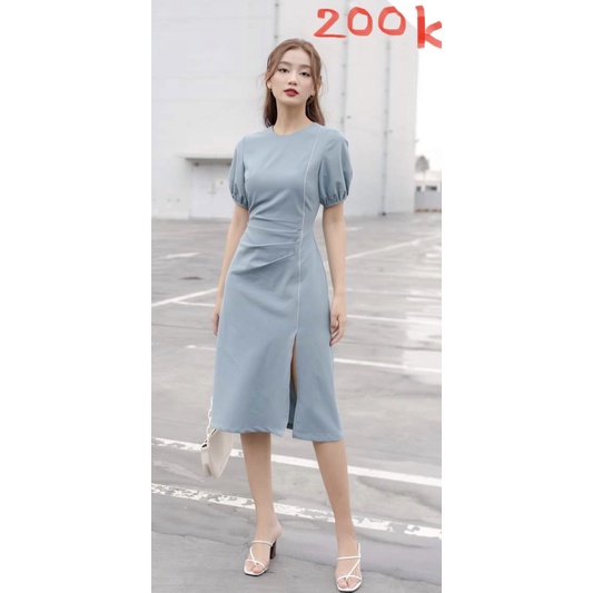 Đầm xẻ 1 bên oversized shop