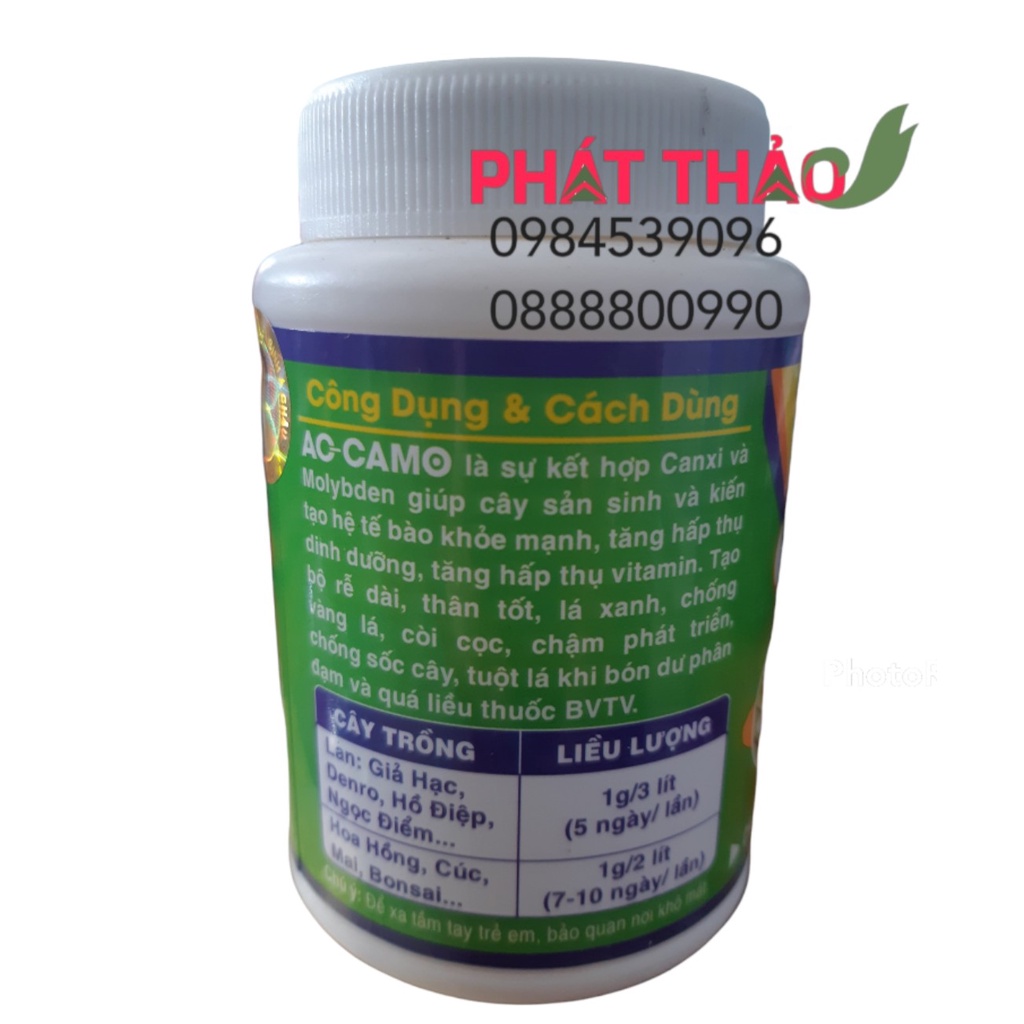 Phân Bón  AC CAMO  100gam. tốt cây dài rễ cho tất cả cây Phong Lan, cây cảnh,hoa kiểng