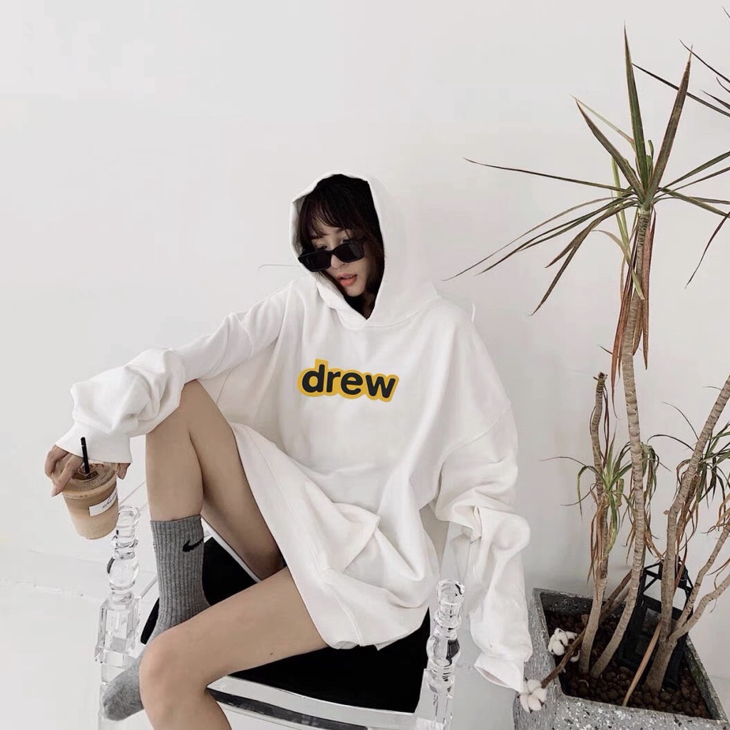 Áo hoodie Drew house Boin shop, áo nỉ bông cao cấp from unisex cho cả nam và nữ _ hình thật kem clip