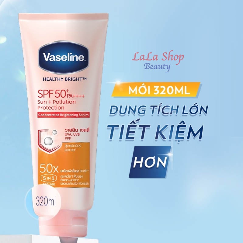 Sữa Dưỡng Thể Trắng Da Vaseline 50X SPF50++ Thái Lan 320ml