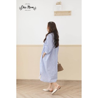 VÁY BẦU SOMI DÁNG DÀI, CỔ ĐỨC