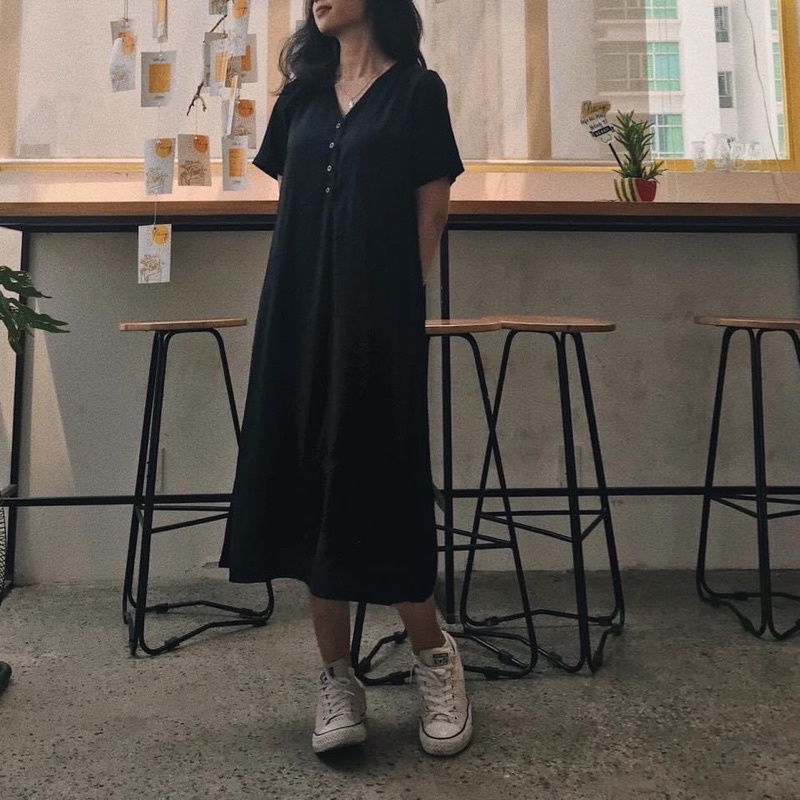 Đầm fleur suông dài