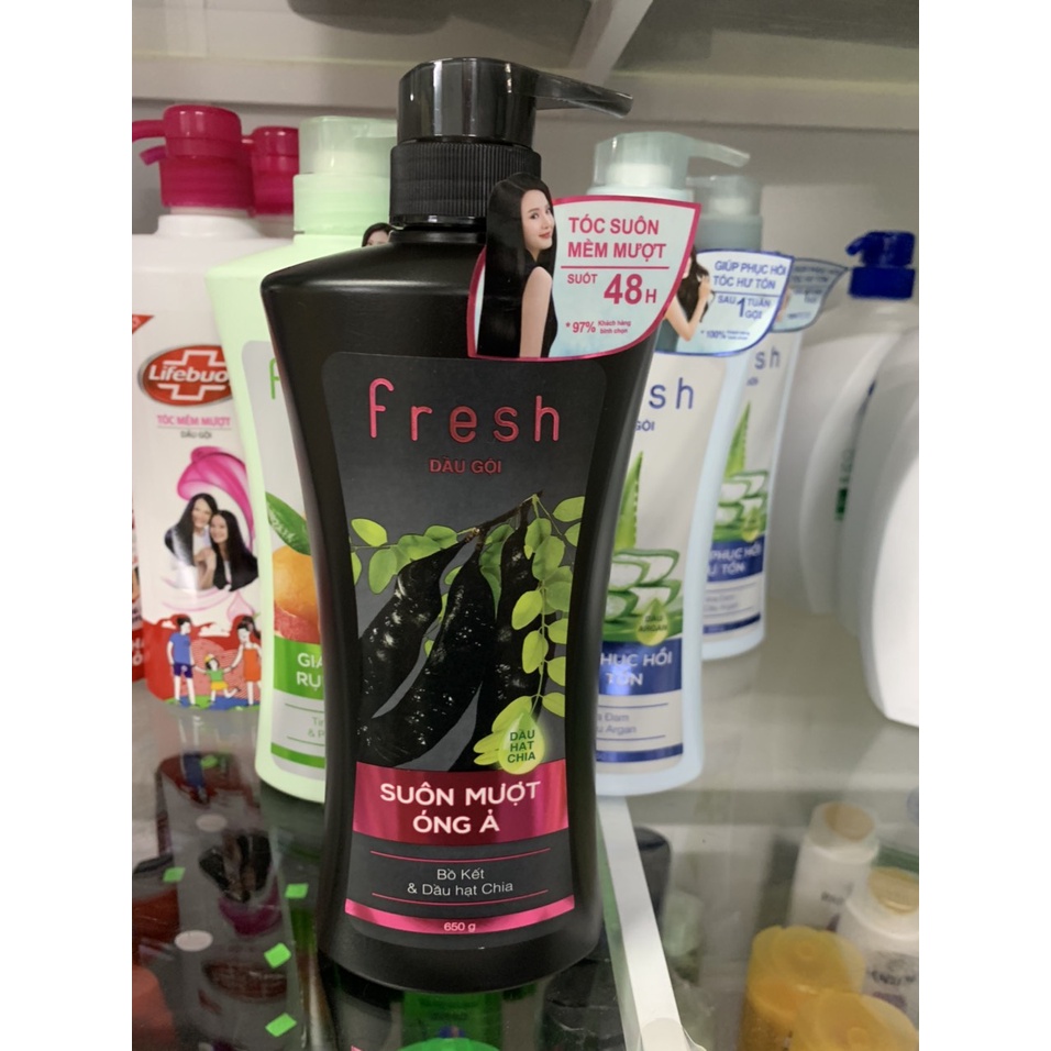 Dầu Gội Fresh Bồ Kết - Nha Đam -Tinh Dầu Bưới- 650G