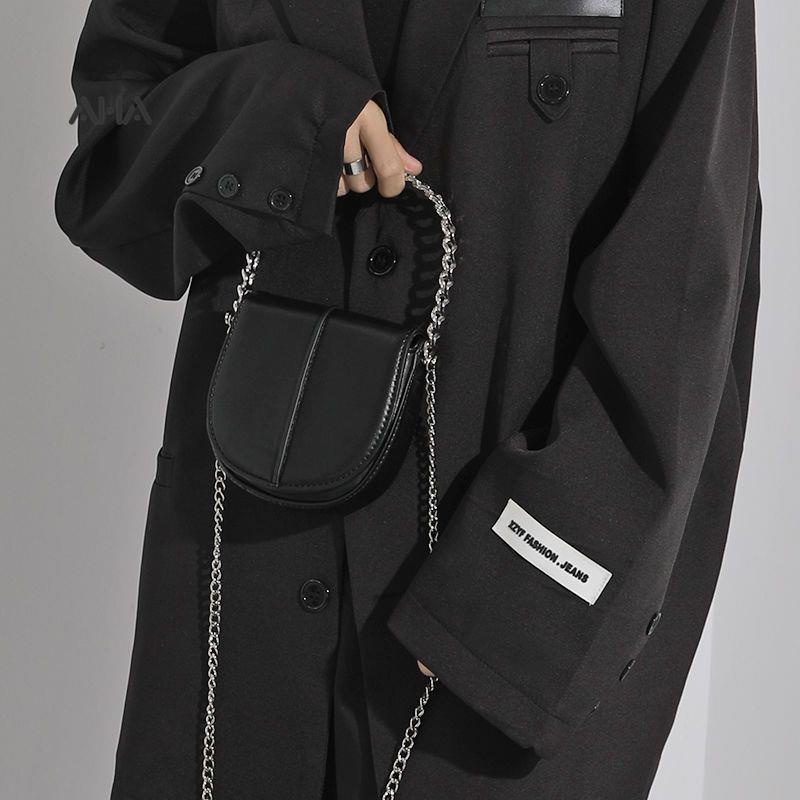 Túi đeo chéo AHA official mini phối dây xích thiết kế cao cấp thời trang