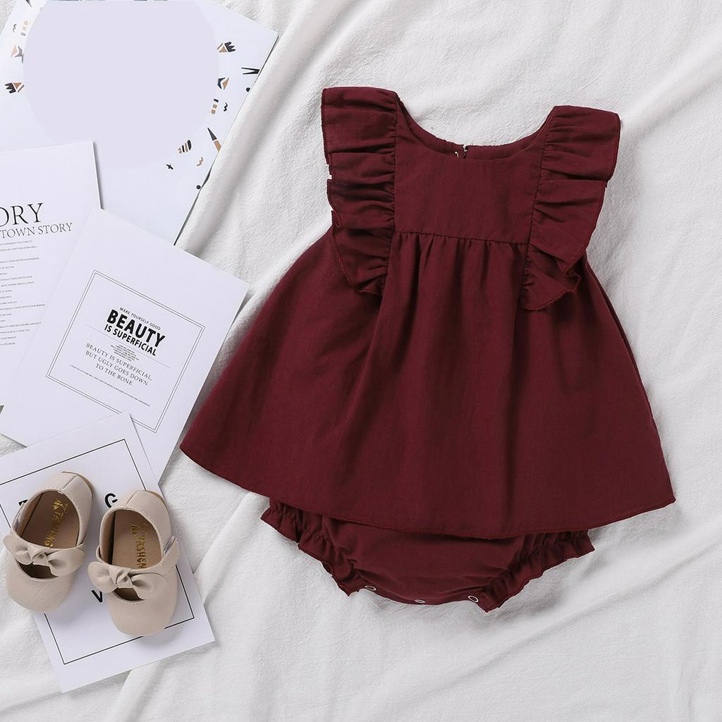 Áo liền quần in hoa dành cho bé gái sơ sinh