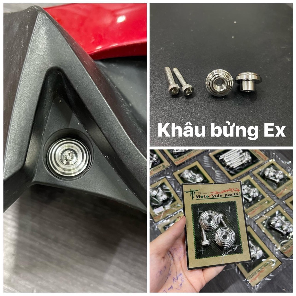 Bộ 2 khâu bửng EXCITER mẫu nhỏ chất liệu inox 304 bao sáng bóng trọn đời