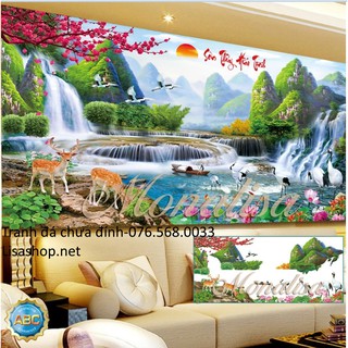 Tranh đính đá sơn thủy hữu tình y8075 chưa đính
