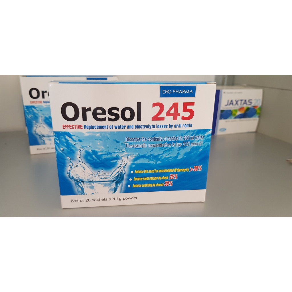 Oresol 245 hộp 20 gói bù nước chất điện giải