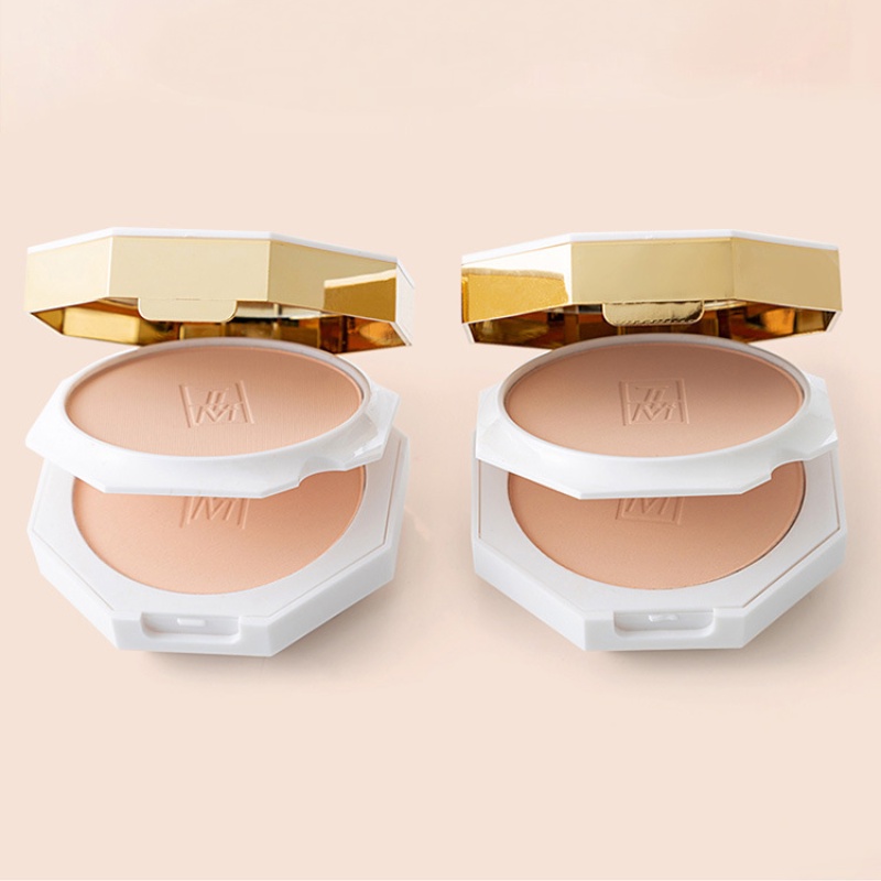 [Hàng mới về] Phấn che khuyết điểm kiểm soát dầu lâu trôi thiết kế vỏ họa tiết cẩm thạch hợp thời trang