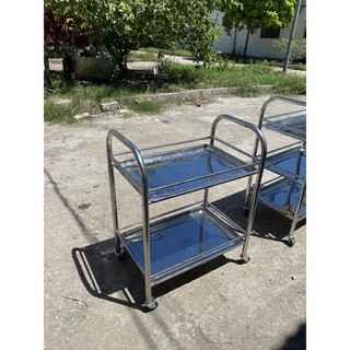 Xe Tiêm, Xe Đẩy 2 Tầng INOX 201 Không Gỉ